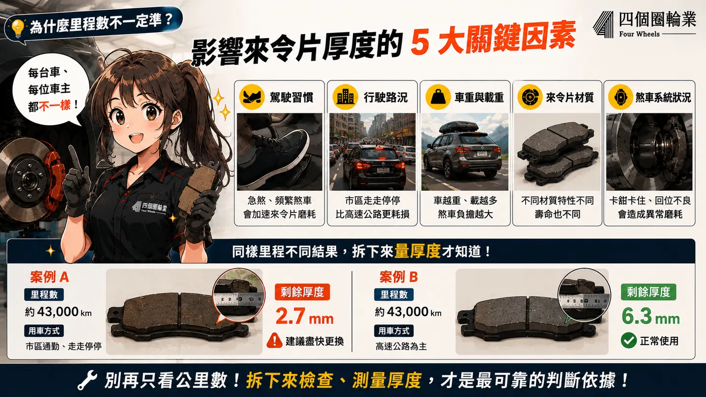 影響來令片厚度的五大關鍵因素