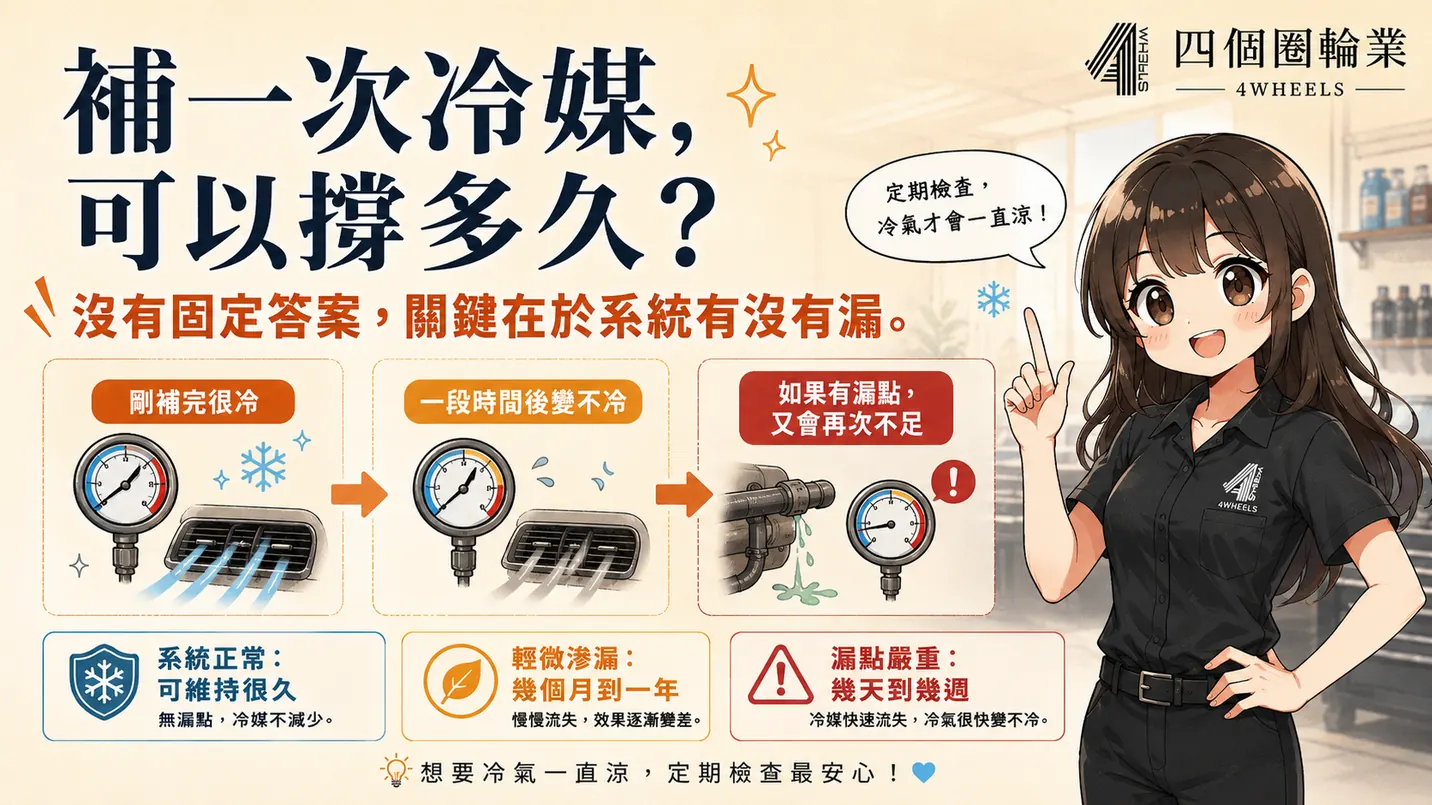 補一次冷媒可以撐多久