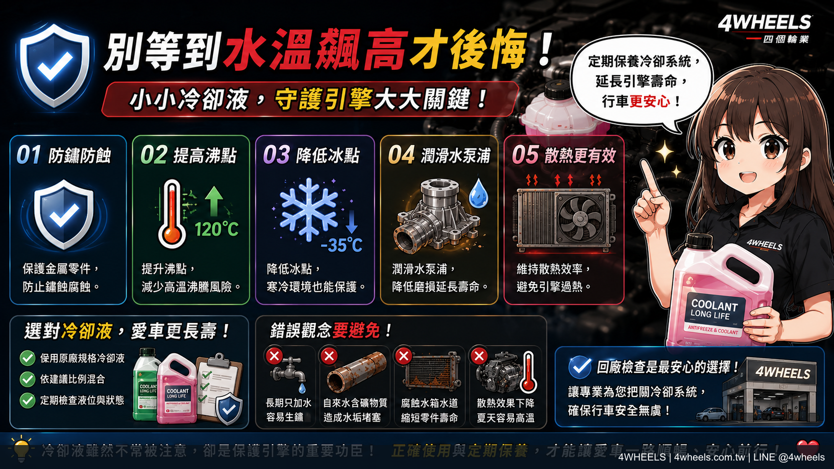 冷卻液可以直接加水嗎？補充前先分清楚這三種情況｜來源圖片 6
