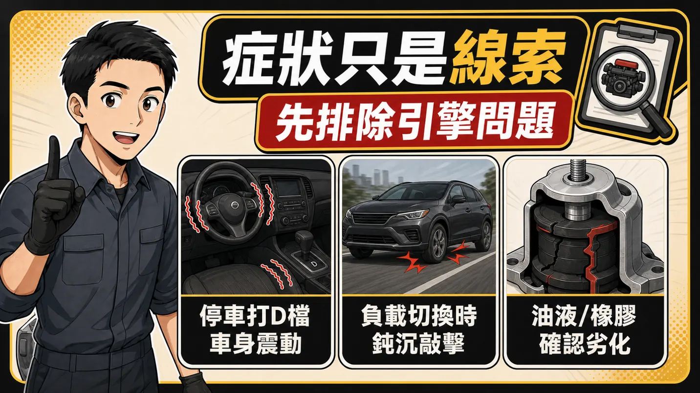 老化、破損與其他震動來源需要分開判斷