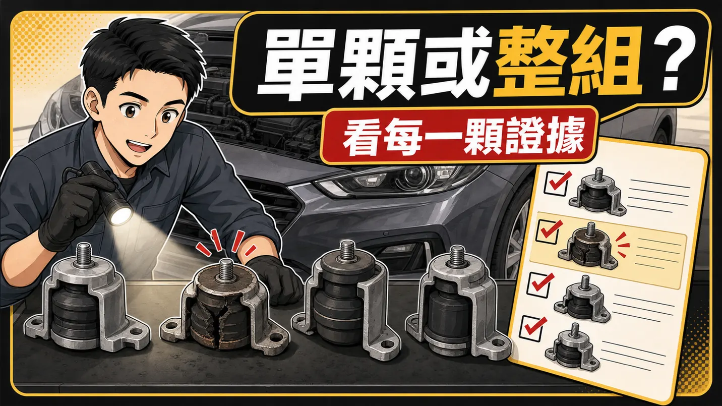 異音、位移或嚴重抖動時應儘快檢查