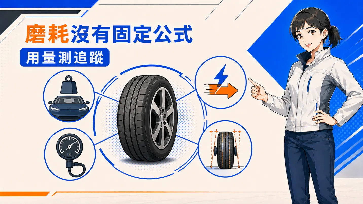 負荷、扭力、胎壓與定位共同影響磨耗