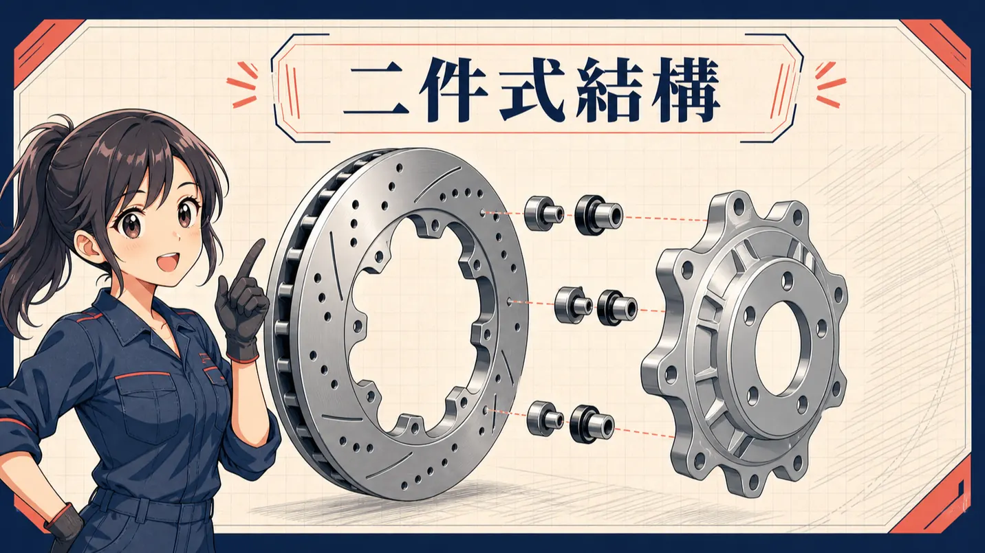 二件式浮動碟結構