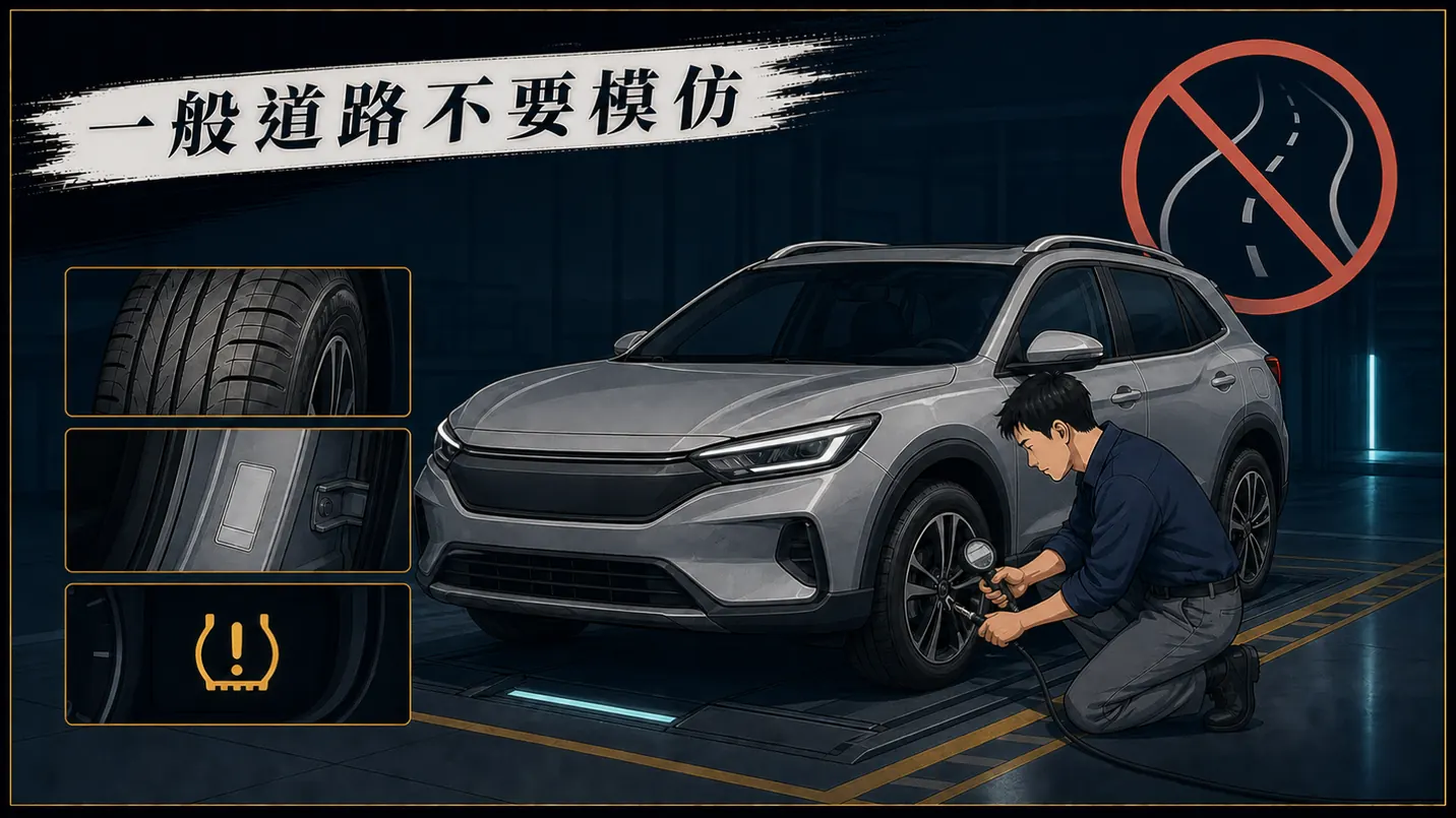 輪胎檢查與一般道路禁止模仿提醒