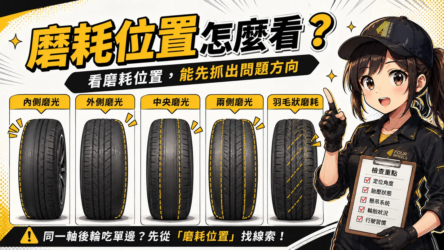 輪胎磨耗位置判讀