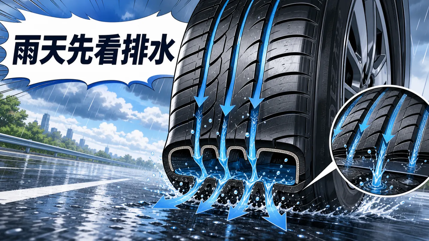 胎紋排水原理
