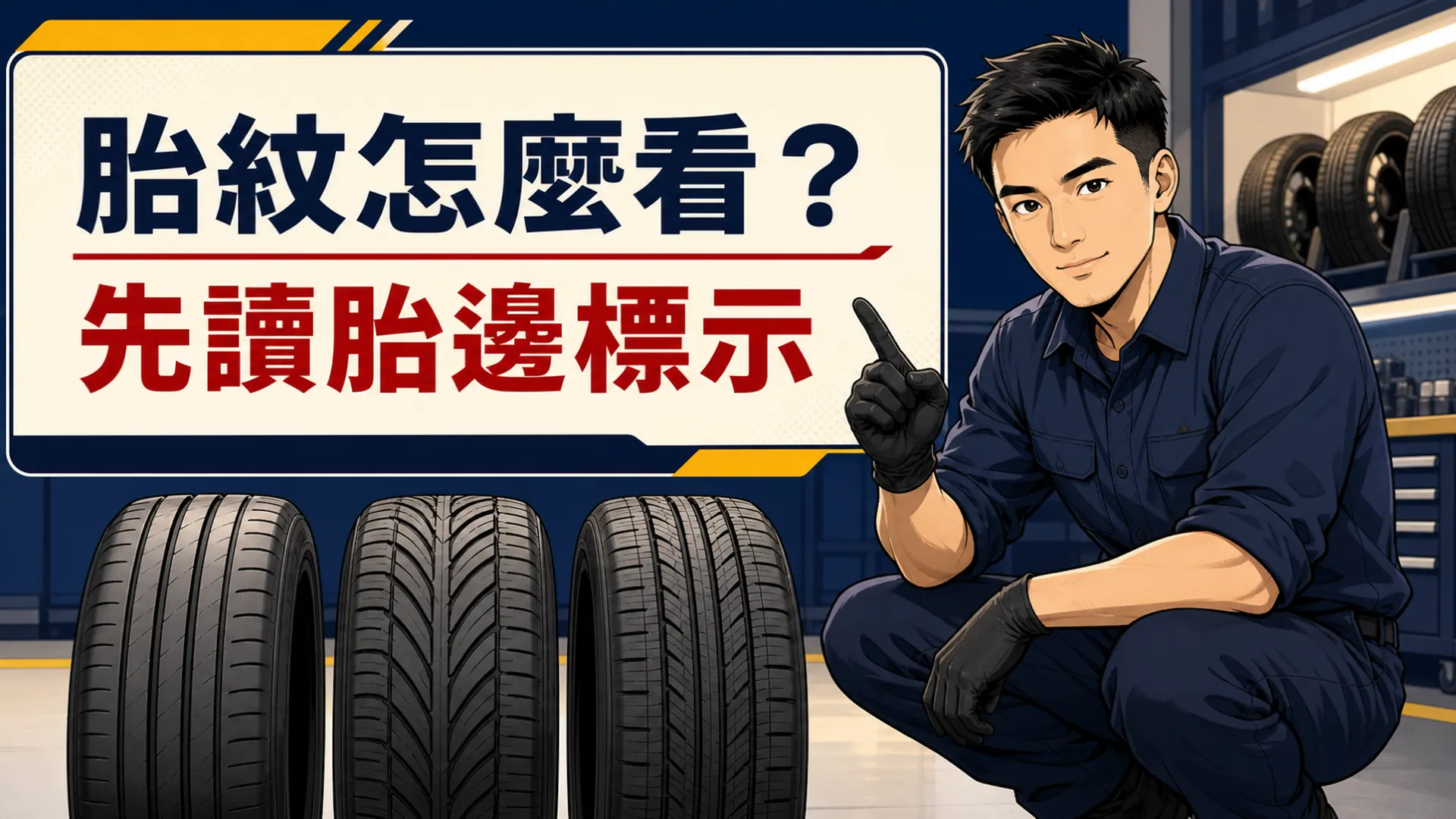 輪胎胎紋怎麼看？對稱、非對稱、單導向差異與安裝方向完整指南