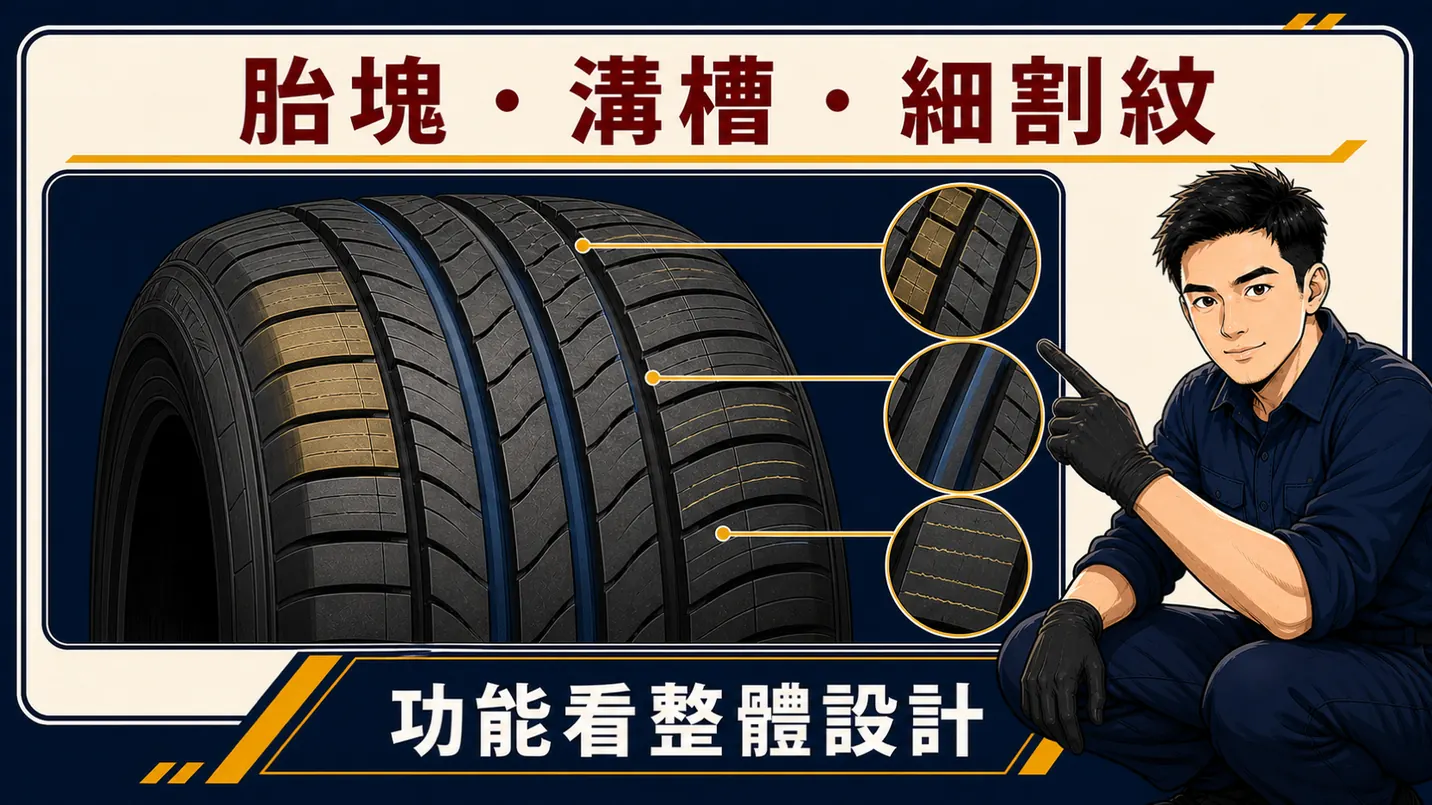 胎塊、溝槽與細割紋要看完整產品設計