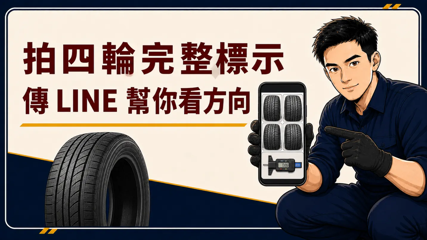 拍完整標示與磨耗位置，才能有效確認方向